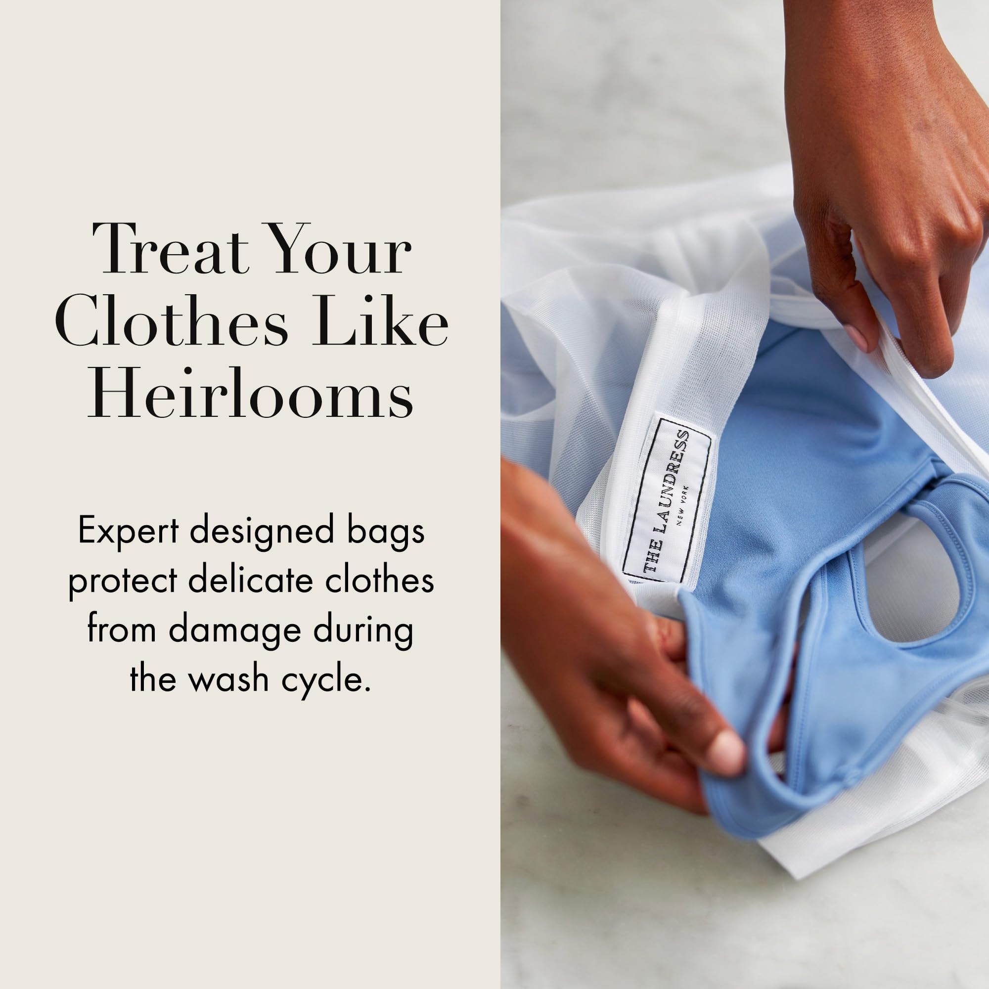 The Laundress Mesh Bag Bundle, Mesh Laundry Bags, One Large One Small