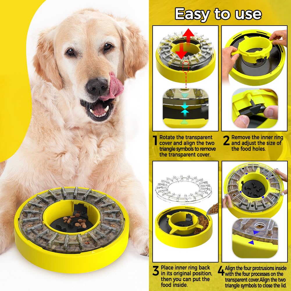 Mankoda Dog Puzzle Toys & Slow Feeder Dog Bowls, Dog Toys for Slow Down Eating and Maintain The Gastrointestinal Health, Improve IQ and Reduce Boredom