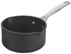 le creuset toughened nonstick pro open saucepan with double pour spouts, 1.7 qt.