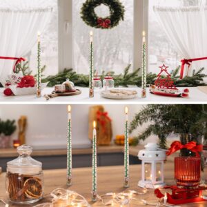 Jutom 3 Pcs Christmas Advent Candle Countdown Christmas Calendar Candle Christmas Gifts Advent Calendar, 12 Inch