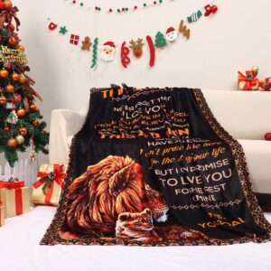 TURMTF to My Daughter Blanket, Daughter Gifts from Dad, Chrismas Day Birthday Gifts for Daughter, Daughter Lion Throw Blanket Graduation Encouragement Gifts(Lion, 50X60)