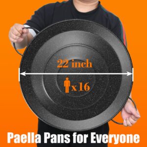 GRILL FORCE 22 Inch Paella Burner and Stand Set,Paella Pan Set,22 Inch Paella Pan,Paella Burner,Paella Pan and Burner Set,Paellera,Paella Kit with Carry Bag,Built-In Ignitor Regulator Hose,16 Servings