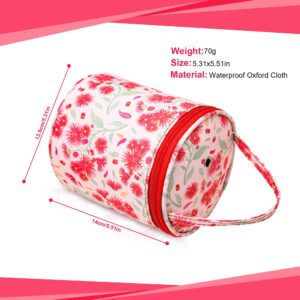 Qukou Yarn Storage Portable Bag, Knitting Bag, Small Size Knitting Projects Organizer for Yarns, Zipper Storage Bag（Taraxacum mongolicum）