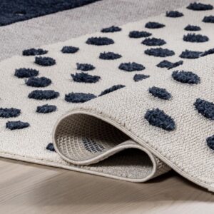 nuLOOM Alena Polka Dot 8x11 Area Rug for Living Room Bedroom Dining Room Nursery Kitchen, Navy