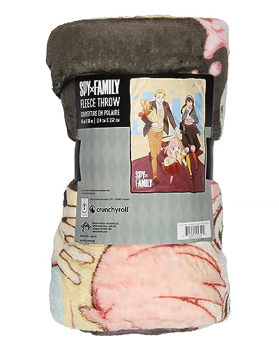 Spy x Family Manga Anime Anya Yor Loid Forger Plush Fleece Soft Throw Blanket | Spy x Family Merch 60" x 45"