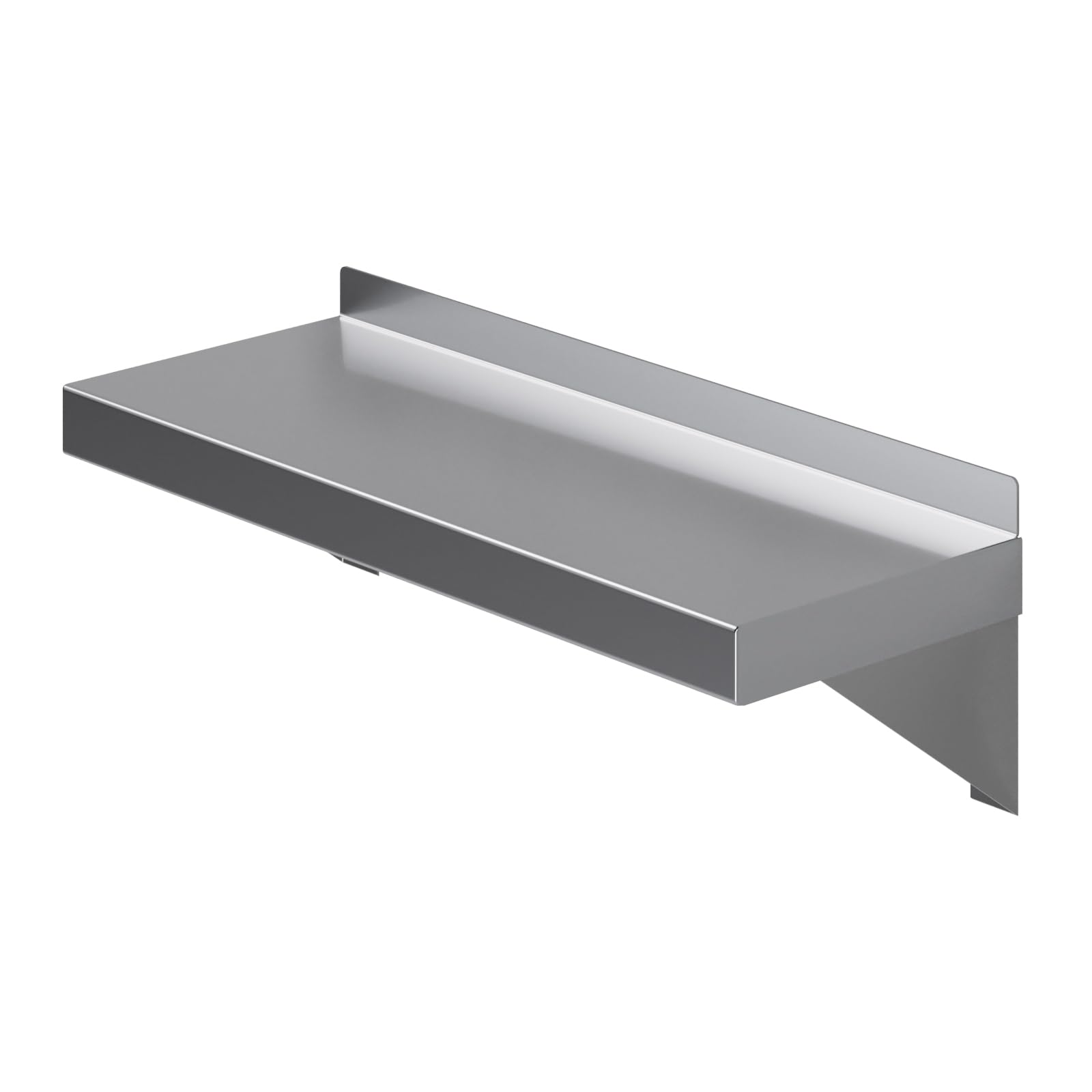 AmGood 6 in. x 16 in. Stainless Steel Wall Shelf with Squared Edge | NSF Certified | Appliance & Equipment Metal Shelving | Kitchen, Restaurant, Garage, Laundry, Utility Room