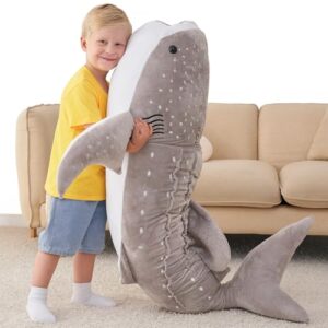 zctghvy 48 inch giant whale shark stuffed animal toy whale plush kids pillow grey whale shark plush toy pillow whale shark stuffed animal