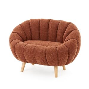 pumpkin sofa by dorm haul® - boucle rustic orange