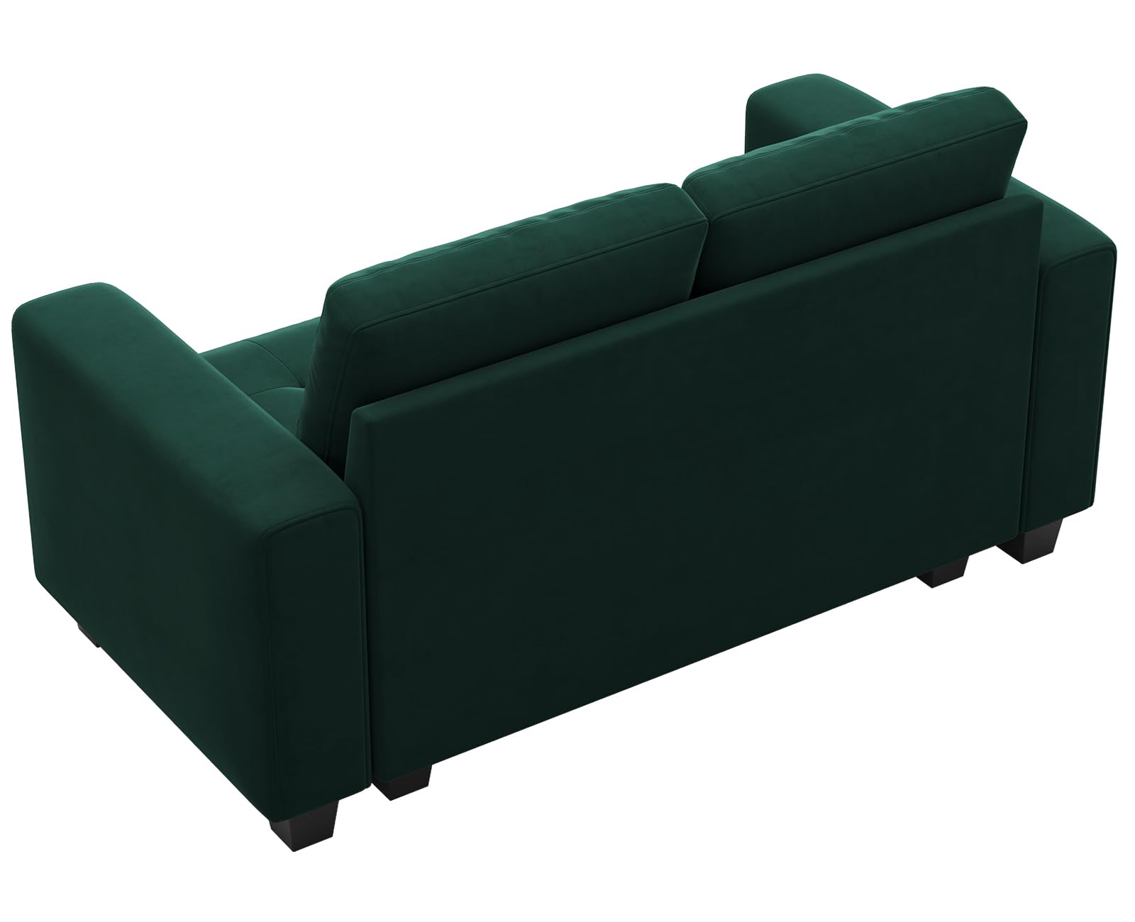 Belffin Velvet Modular Loveseat Sofa Couch 2 Seater Sofa Love Seats for Small Space Green