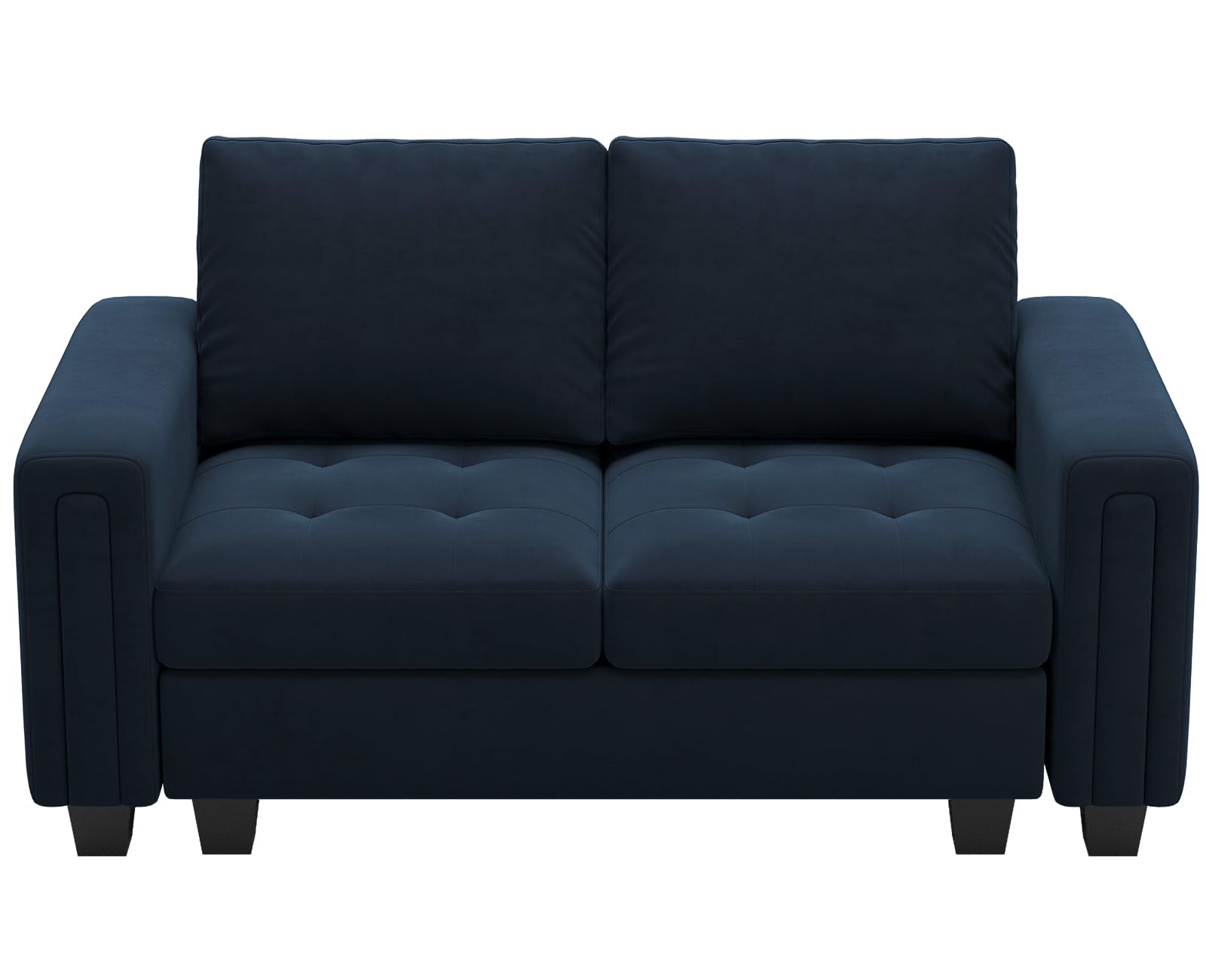 Belffin Velvet Modular Loveseat Sofa Couch 2 Seater Sofa Love Seats for Small Space Blue