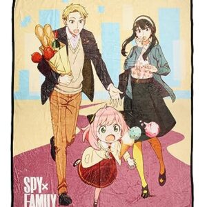 Spy x Family Manga Anime Anya Yor Loid Forger Plush Fleece Soft Throw Blanket | Spy x Family Merch 60" x 45"