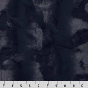 2 Yards (72"x80") of Ink (Dark Navy Blue) Mirage Luxe Cuddle Minky from Shannon Fabrics