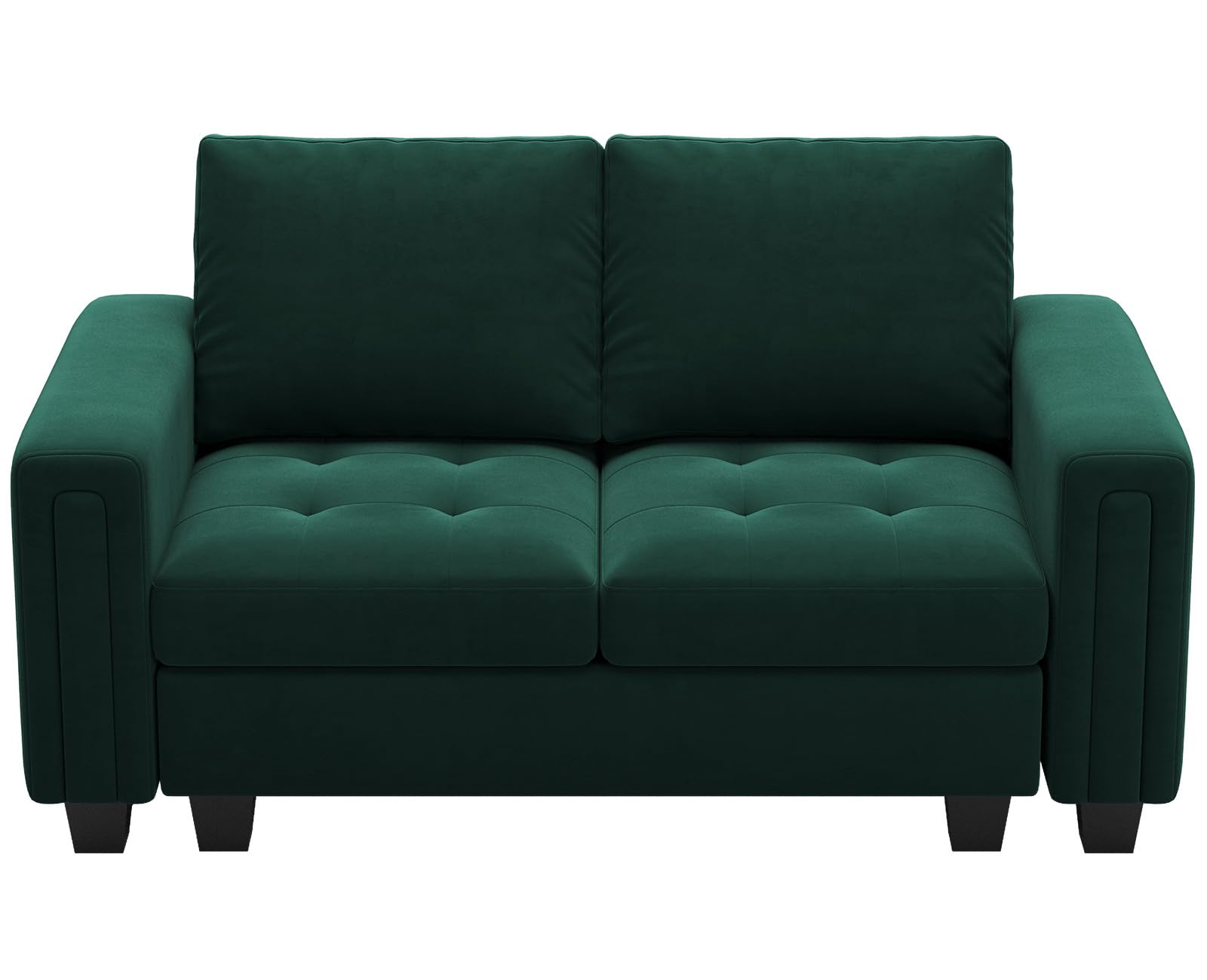 Belffin Velvet Modular Loveseat Sofa Couch 2 Seater Sofa Love Seats for Small Space Green