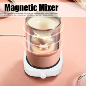 5W Mini Magnetic Stirrer, Mini Magnetic Stir Plate Lab Stirrer Mixer with Stirrer Bar, Portable Laboratory Magnetic Stirrer Mixer Plate 1L with USB Cable for Brewing, Homemade Beer, 600-4000RPM