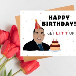 Get LITT Up! / Series/Birthday Card / 30th Birthday Gift/Merchandise/Funny Birthday Card For Him/Card For Her