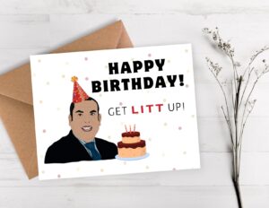 get litt up! / series/birthday card / 30th birthday gift/merchandise/funny birthday card for him/card for her