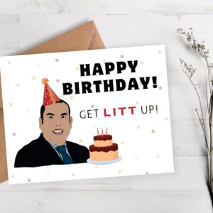 Get LITT Up! / Series/Birthday Card / 30th Birthday Gift/Merchandise/Funny Birthday Card For Him/Card For Her