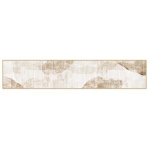 Phantoscope Hallway Runner Rug 2'x10'- Long Rug Runner Boho Washable Non-Slip Carpet for Kitchen Entryway Laundry Bedroom, Ultra-Thin Runners Geometry Modern Accent Rug, Light Brown/Beige