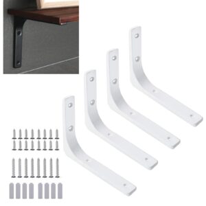 Catekro Floating Wall Shelf for WiFi Router, Router Fences, Comes with Four Shelf Brackets and 100 pcs Black Cable Zippers, Floating Shelf for Cable Boxes, Digital Media Router, Games Consoles