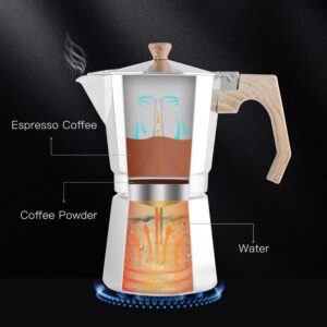 wedrink Stovetop Espresso Maker 3 Cups Moka Pot Cuban Coffee Maker Stovetop Coffee Maker Moka Italian Espresso