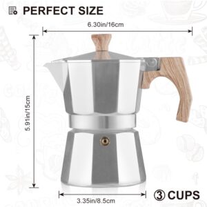 wedrink Stovetop Espresso Maker 3 Cups Moka Pot Cuban Coffee Maker Stovetop Coffee Maker Moka Italian Espresso