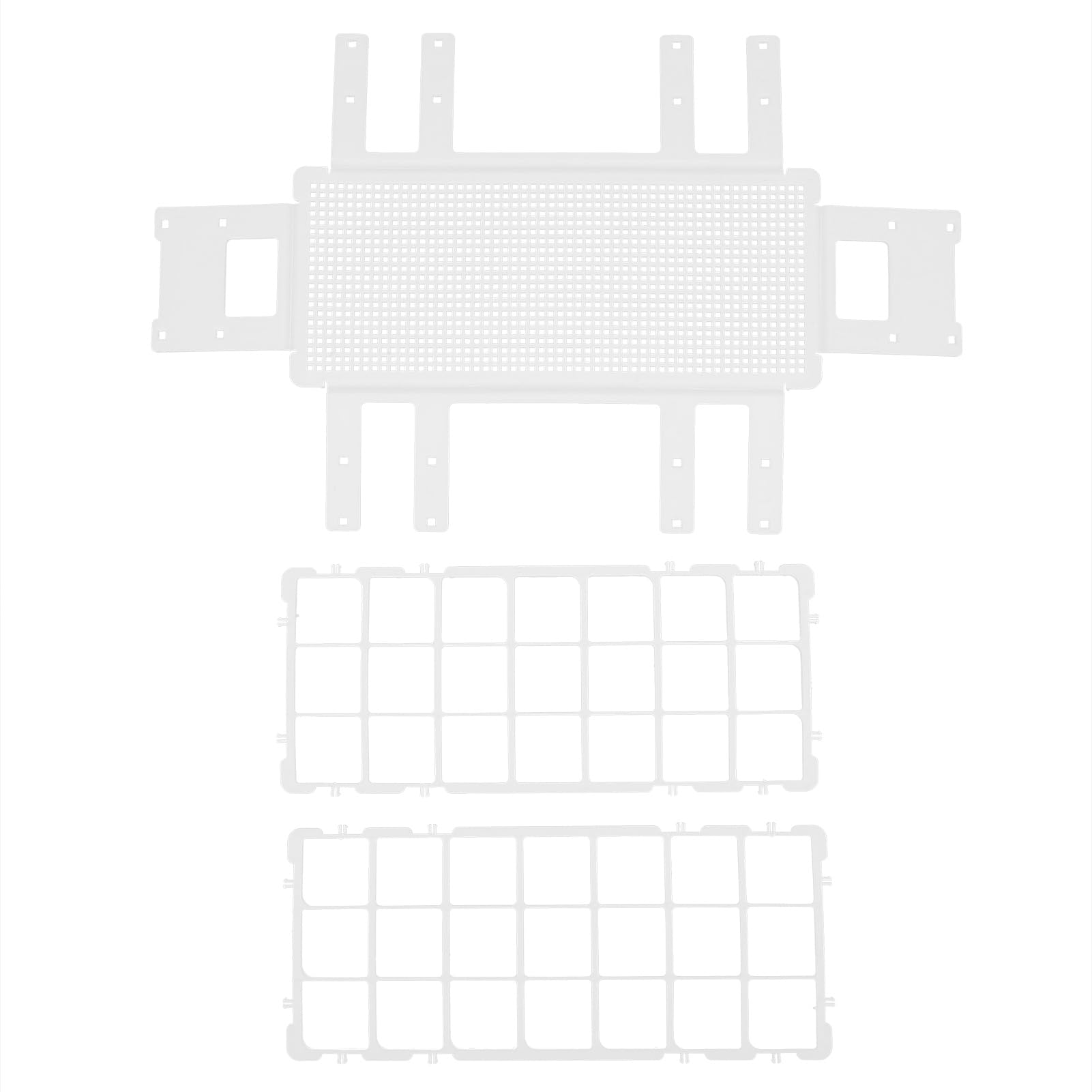 JUOPZKENN Plastic Test Tube Rack, 21 HolesPlastic Test Tube Rack Assembly Detachable Sampling Tube Holder Stand for Laboratory 30mm Test Tubes, White, Detachable