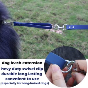 Short Dog Leash - Traffic Dog Leash Dog Training Leash Training Dog Leash Handle Dog Leash Extension 2 Pack (Blue&Orange 10 inch)