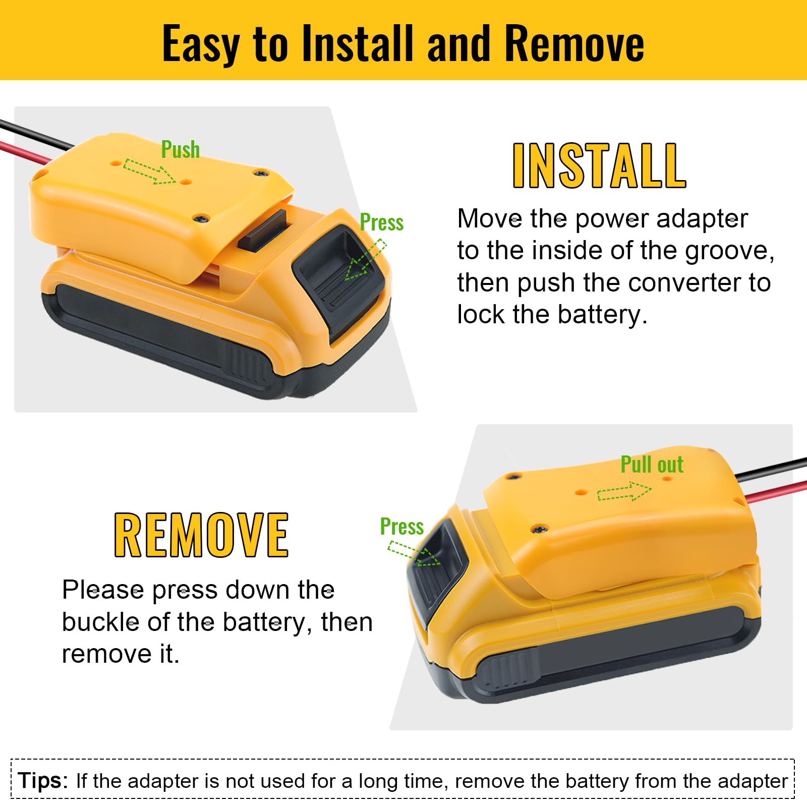 2 Packs Power Wheels Adapter for Dewalt 20V Battery, Power Wheels Battery Converter Kit with Fuse & Switch & Wire Terminals & 12 AWG Wire for DIY RC Car Toys Robotics