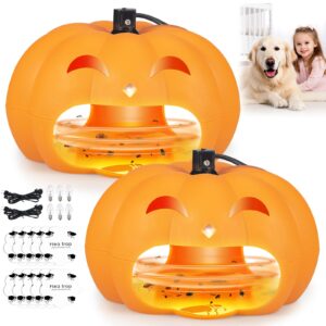 2 pack flea traps for inside your home,flea light trap for indoor with 6 light bulbs & 10 flea trap refills moth traps flying insect trap bed bug traps for fleas moths flies mosquitoes cockroaches