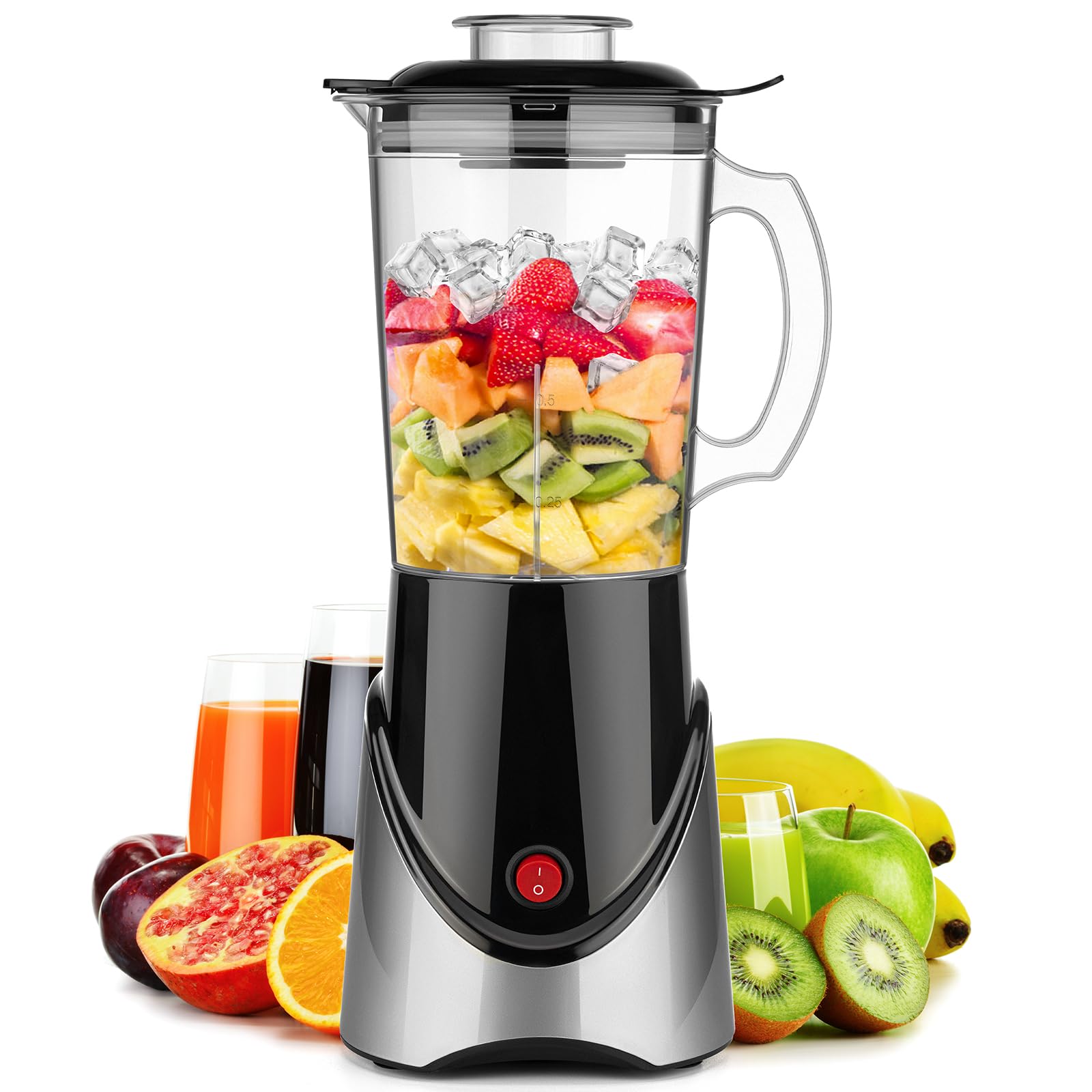 Powerful Blender for shakes and smoothies, 1000ML Large Blender for Home and Kitchen, 400W Smoothie Maker with 4blade, Easy to clean, BPA Free