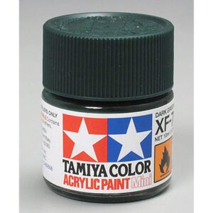 tamiya acrylic mini xf70 flat dark green tam81770 plastics paint acrylic