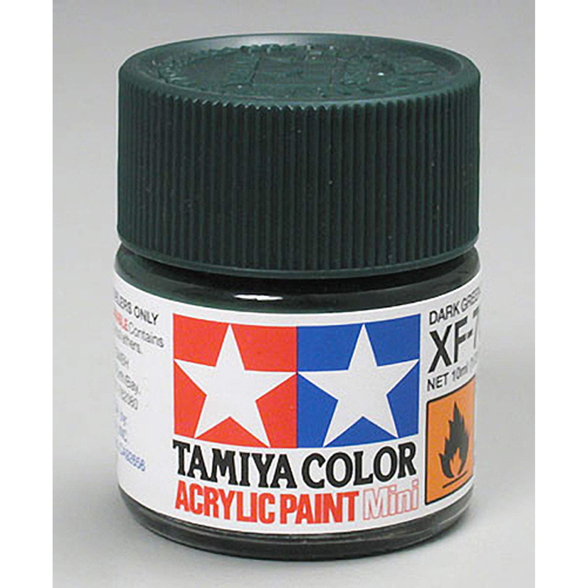 TAMIYA Acrylic Mini XF70 Flat Dark Green TAM81770 Plastics Paint Acrylic