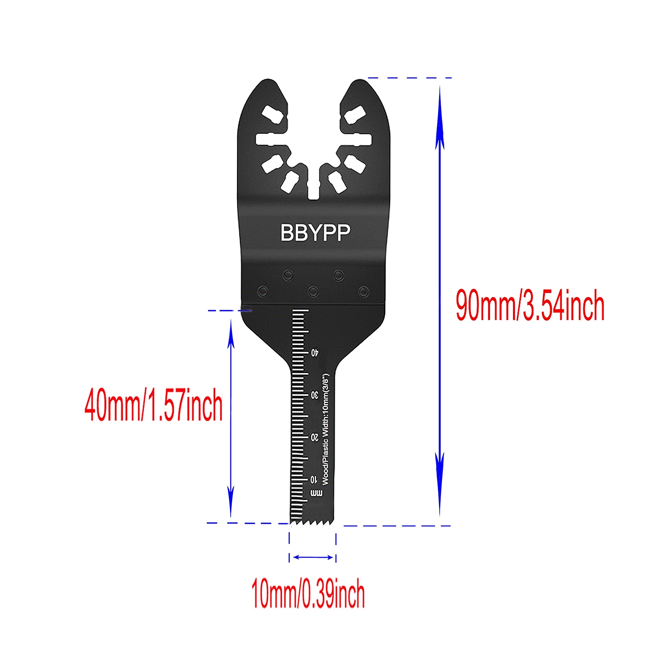 14pcs Oscillating Saw Blades, 3/8 Inch Professional Universal Multitool Blades for Wood Plastic Soft Metal, Quick Release Durable Oscillating Wood Saw Blades Fit Most Models