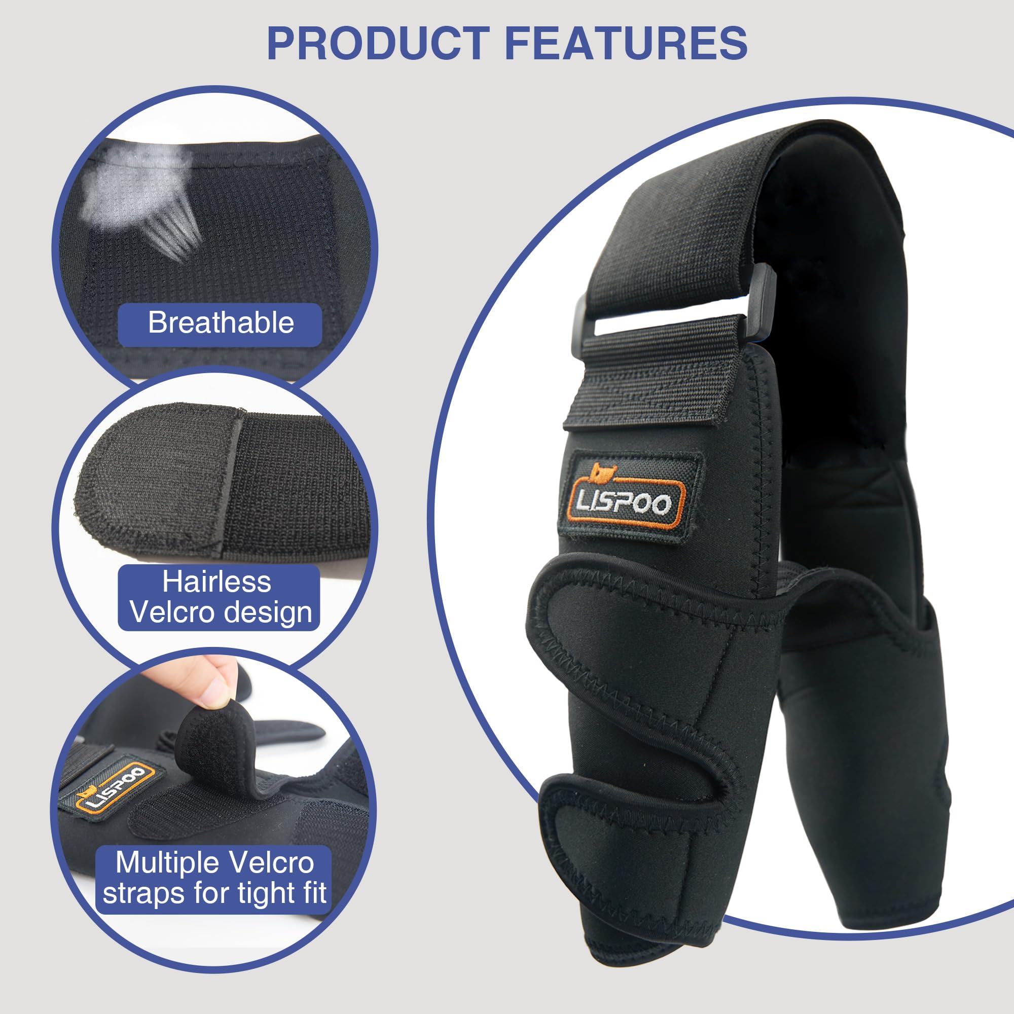 Hilltown Dog Elbow Brace for Shoulder & Front Leg, Canine Elbow Wrap for Shoulder Dislocation, Pressure Sores, Elbow Injury and Loss of Stability from Arthritis (XL, Both Legs)