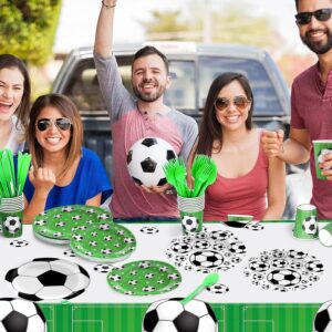 UROINEPA Soccer Party Decoration Supplies 60 Pcs Soccer Plates Soccer Birthday Dessert Dinner Plates Disposable Soccer Themed Party Favors Decorations for Boy Baby Shower