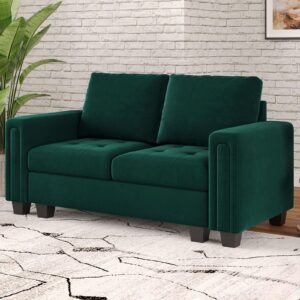 belffin velvet modular loveseat sofa couch 2 seater sofa love seats for small space green