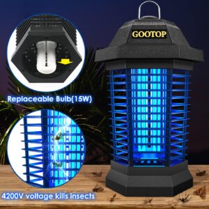 Remote Control Bug Zapper Indoor Outdoor, Electric Mosquito Zapper, Bug Zapper, Fly Traps, Fly Zapper, Mosquito Killer, 3 Prong Plug, 90-130V, ABS Plastic Outer