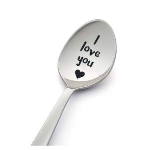 couple gift spoons for boyfriend girlfriend i love you gifts spoon for him her anniversary christmas gift for husband wife coffee tea lover gifts spoons for mom grandpa