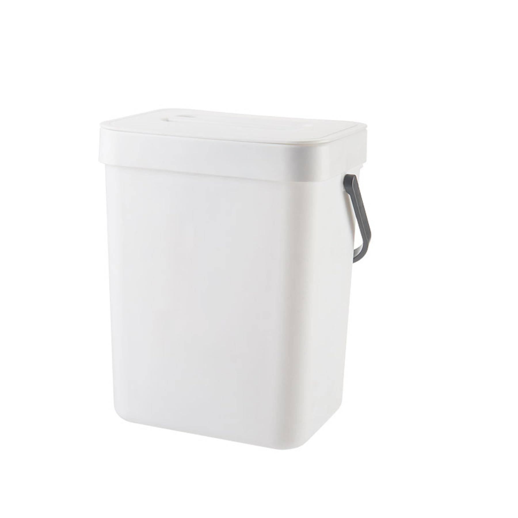 Zoofen 3L Hanging Small Trash Cans with Lid 0.8 Gallon Mini Countertop Compost Bins Plastic Food Waste Bins with Handle for Kitchen, Bathroom, RV