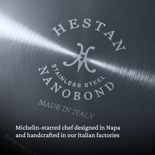 Hestan - NanoBond Collection - Titanium Stainless Steel Saucier Pan with Lid, Induction Cooktop Compatible, 2-Quart