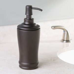 iDesign Metal Tall Liquid Soap Dispenser Pump, The Olivia Collection – 8 Oz., Bronze (Pack of 2)