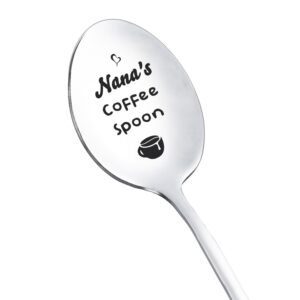 gift for nana from granddaughter grandson funny nana's coffee spoon for grandma nana coffee tea lover gifts spoon for nana grandmother christmas gifts stainless steel spoons