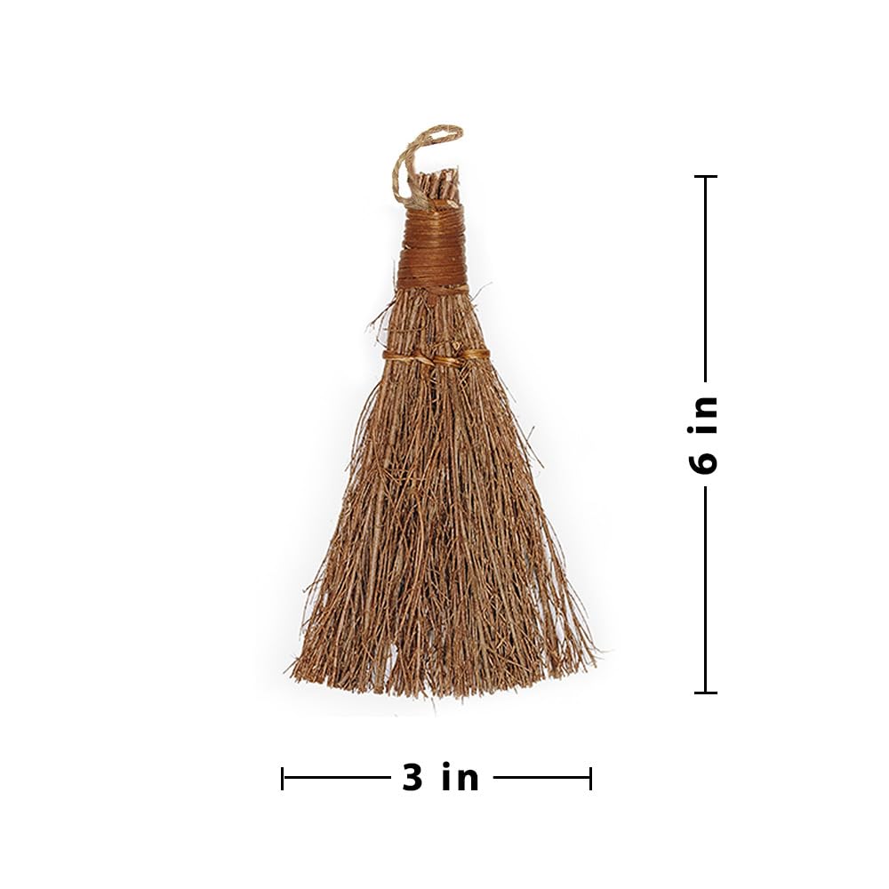 Pumpkin Spice Scented Broom (6-Pack) - 6" Heather Broom - Holiday Decor