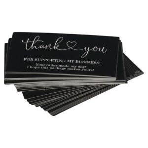 dohobby 100PCS Thank You For Supporting My Business Cards, Appreciate Cards Thanks Labels Package Inserts Greeting Postcard