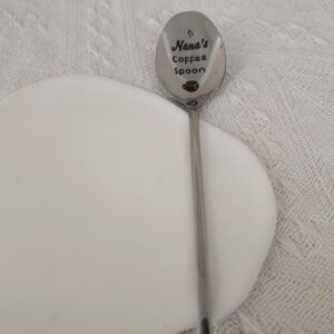 Gift for Nana from Granddaughter Grandson Funny Nana's Coffee Spoon for Grandma Nana Coffee Tea Lover Gifts Spoon for Nana Grandmother Christmas Gifts Stainless Steel Spoons