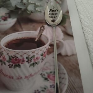 Gift for Nana from Granddaughter Grandson Funny Nana's Coffee Spoon for Grandma Nana Coffee Tea Lover Gifts Spoon for Nana Grandmother Christmas Gifts Stainless Steel Spoons