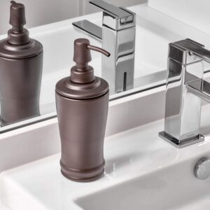 iDesign Metal Tall Liquid Soap Dispenser Pump, The Olivia Collection – 8 Oz., Bronze (Pack of 2)