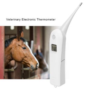 Pet Thermometer, Veterinary Electronic Pigs Cattle Sheep Dog Digital Aquarium Animal Accurate Temperature Readings with Waterproof Flexible Round Tip for Dogs Horse Cats Pigs Sheep Livestock