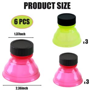 Pop Can Lids Can Bottle Top - 6 Pcs Bottle Tops for Cans,Can Tops for Soda,Soda Can Topper,Keep Carbonation