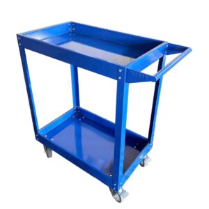 HIGOOD Heavy Duty Service Utility Cart,2 Shelf Steel, 800-Pound Capacity, 35.6 x 18.1x38-Inch